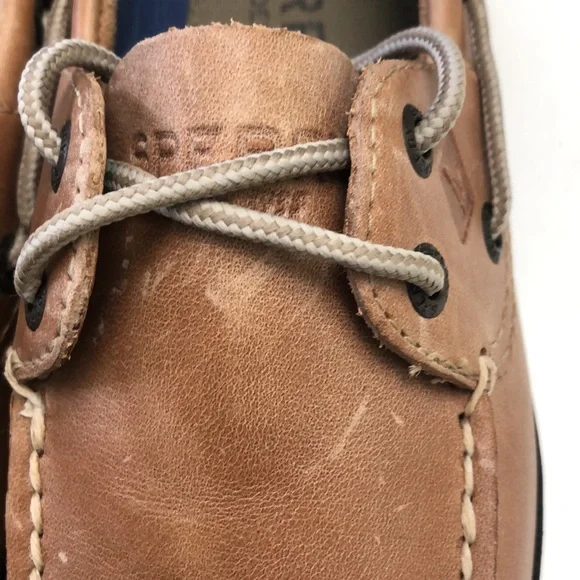 New Sperry Top-Sider leather loafer Leeward 2 eye Sahara/Tan 7.5 - Picture 11 of 14